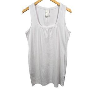 H&M White Ribbed Tank Mini Dress Size Xl